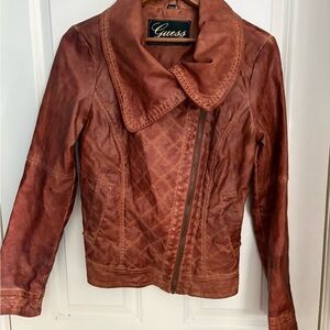 Guess Women's Brown Leather Jacket
